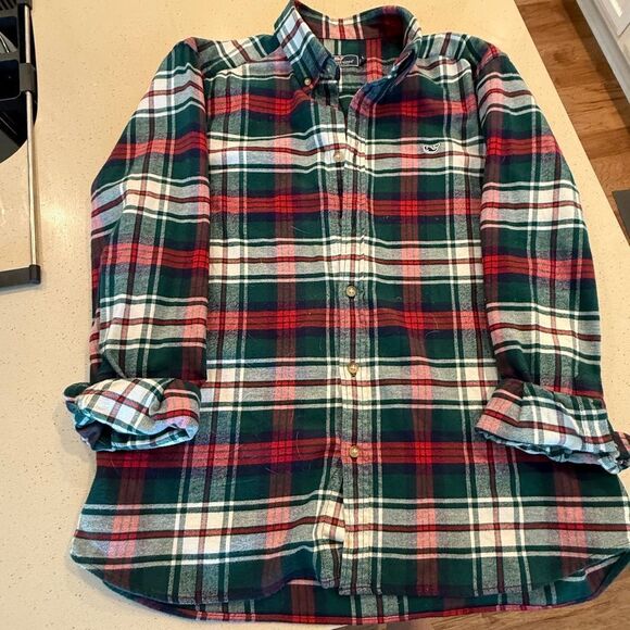 Vineyard Vines Men Flannel Shirt - Picture 4 of 8